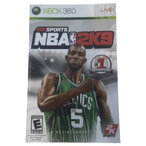 NBA 2K9 Xbox 360 Video Game Instruction Manual Kevin Garnett 2K Sports